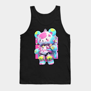 AKBLM - HYPERPOP MECHA メカ MOBILE SUIT KUMA | COOL MECHA ANIME FASHION Tank Top